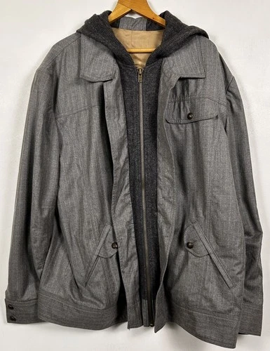 Elevee Custom Mens Jacket NFL Titans Issue Gray Hooded Coat Bespoke - product listing photo