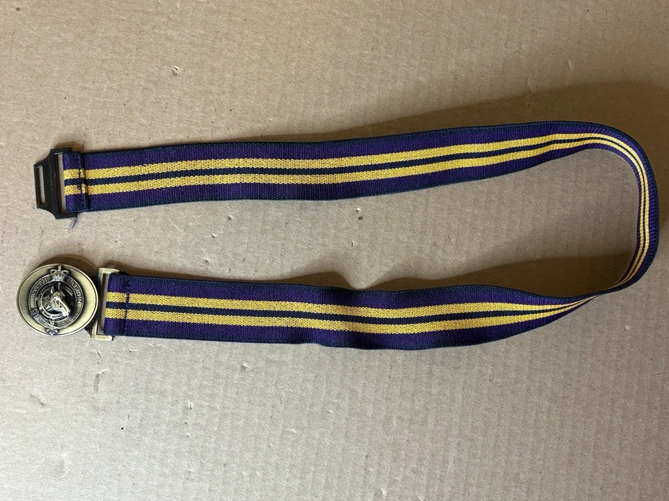 Polo RL Ecuestre Western Rodeo Latón Cabeza de Caballo Hebilla Cinturón Elástico Rayas Foto 2 de 4