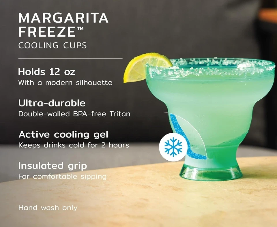 Copas de cóctel para margaritas, vasos de plástico de doble pared para margarita - Изображение 2 из 4