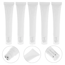5 Pcs Roll on Bottle Cosmetic Sample Tubes DIY Lip Gloss Containers