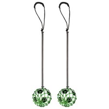 2Pcs Solo Soccer Training Ball Net Fits Ball Size 3, 4, 5 Green