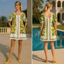 New Farm Rio Papaya Salad Scarf Mini Dress