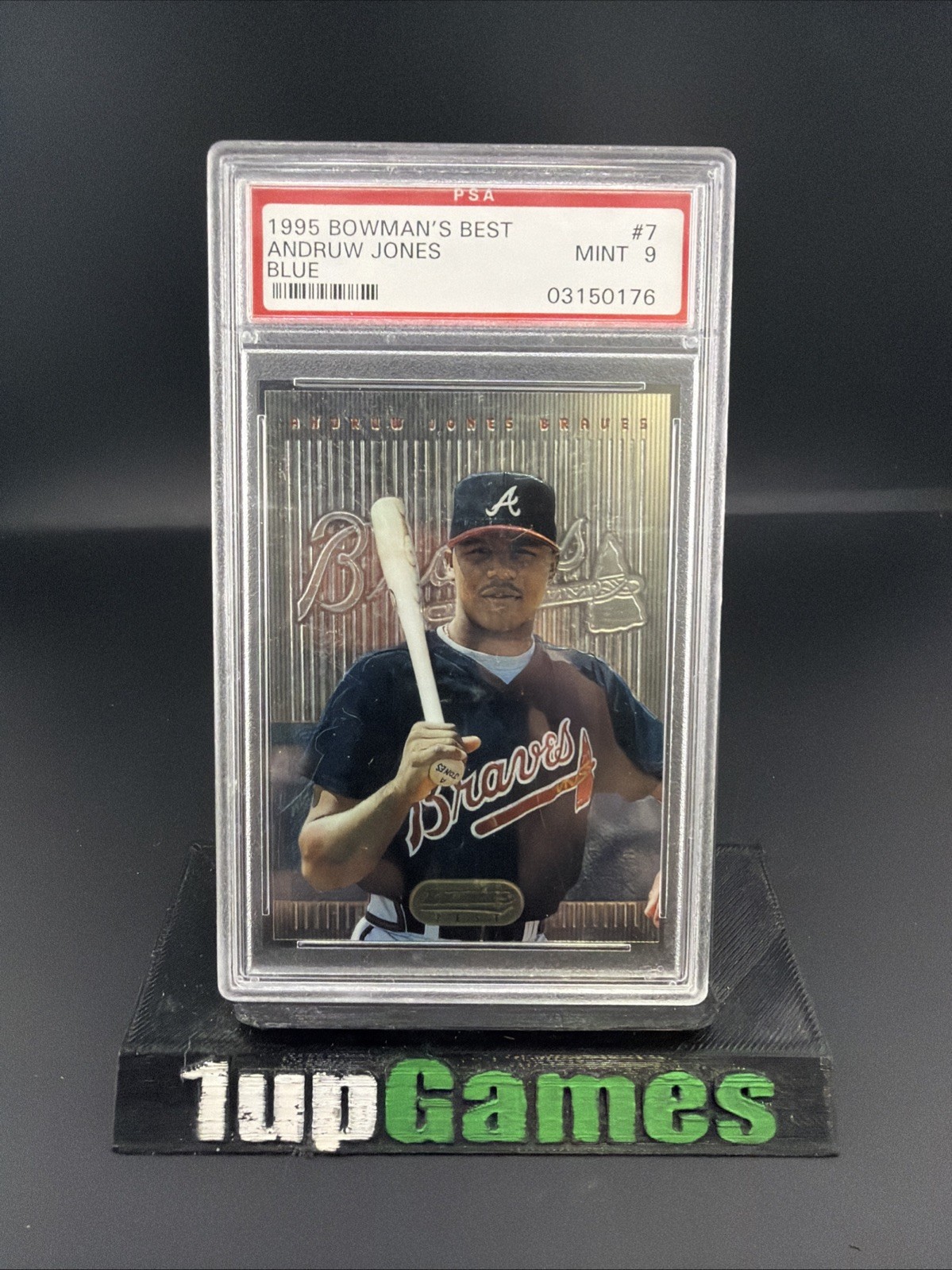 1995 Bowman's Best Andruw Jones Blue #7 Atlanta Braves PSA 9