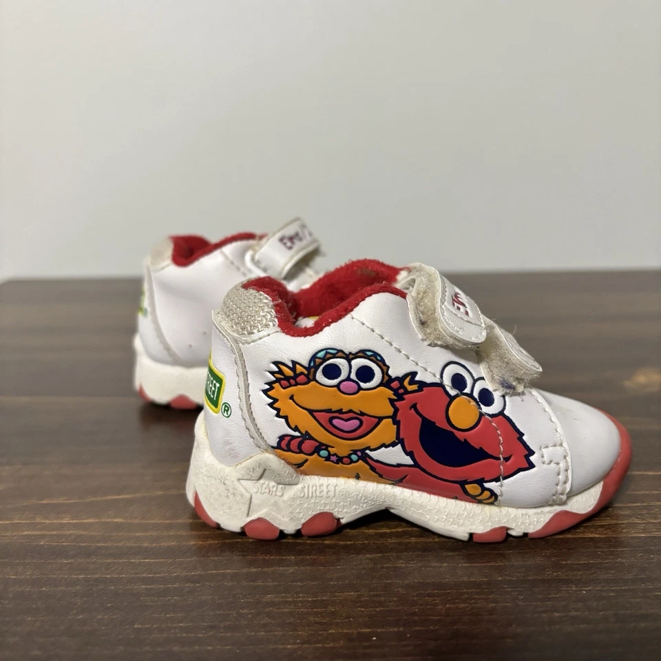 VTG Sesame Street Elmo And Zoe Let’s Play Baby Infant Tennis Shoes Size 3 - Image 4 of 4