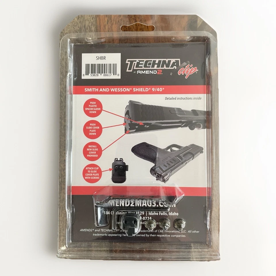 Amend2 Techna Clip Conceal Carry Smith & Wesson Shield 9mm & .40 - SHBR - Image 2 of 2