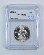 1982-D George Washington Commemorative Half Dollar MS69 ICG