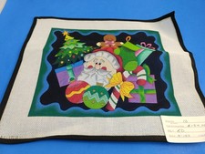 Santa Christmas Tree Gingerbread Man HP Needlepoint Canvas Renaissance Designs