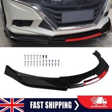 Gloss Black + Red Front Bumper Spoiler Splitter Lip Body Kit For MG MG3 MGF ZR