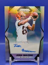 Josh Malone Rookie Card Auto 2017 Panini Prizm Silver #RA-JML Bengals RC