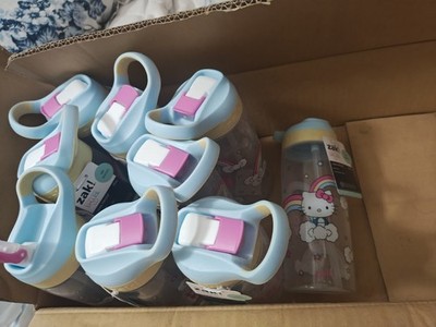 Zak! Hello Kitty Leak-Proof Water Bottle 16 oz Blue Pink With Straw