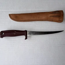 Vtg Normark Stainless Steel Filet Knife Sweden + Rapala Sheath @@READ@@