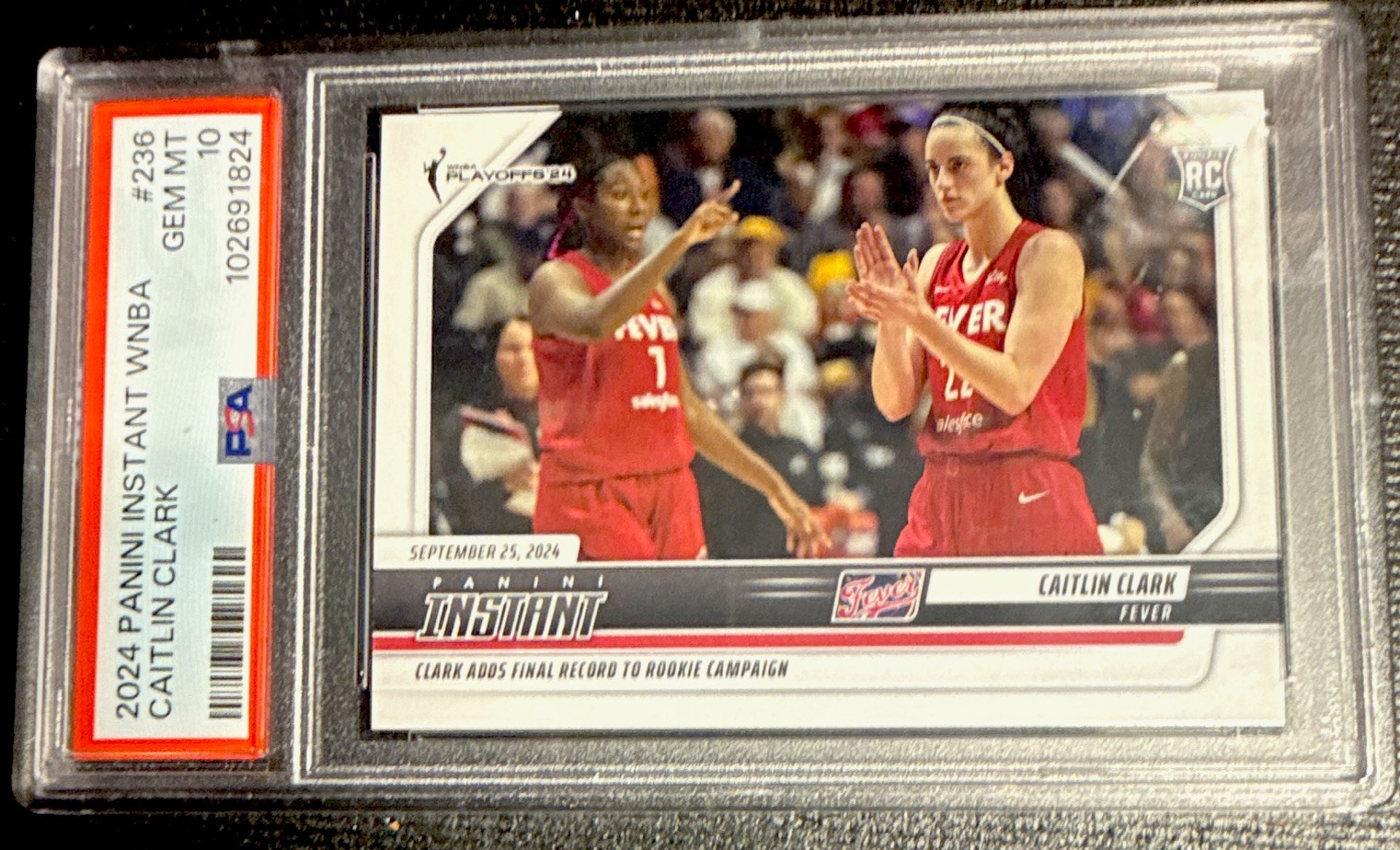 2024 Panini Instant WNBA Caitlin Clark (Fever) Rookie #236 /11552 PSA 10