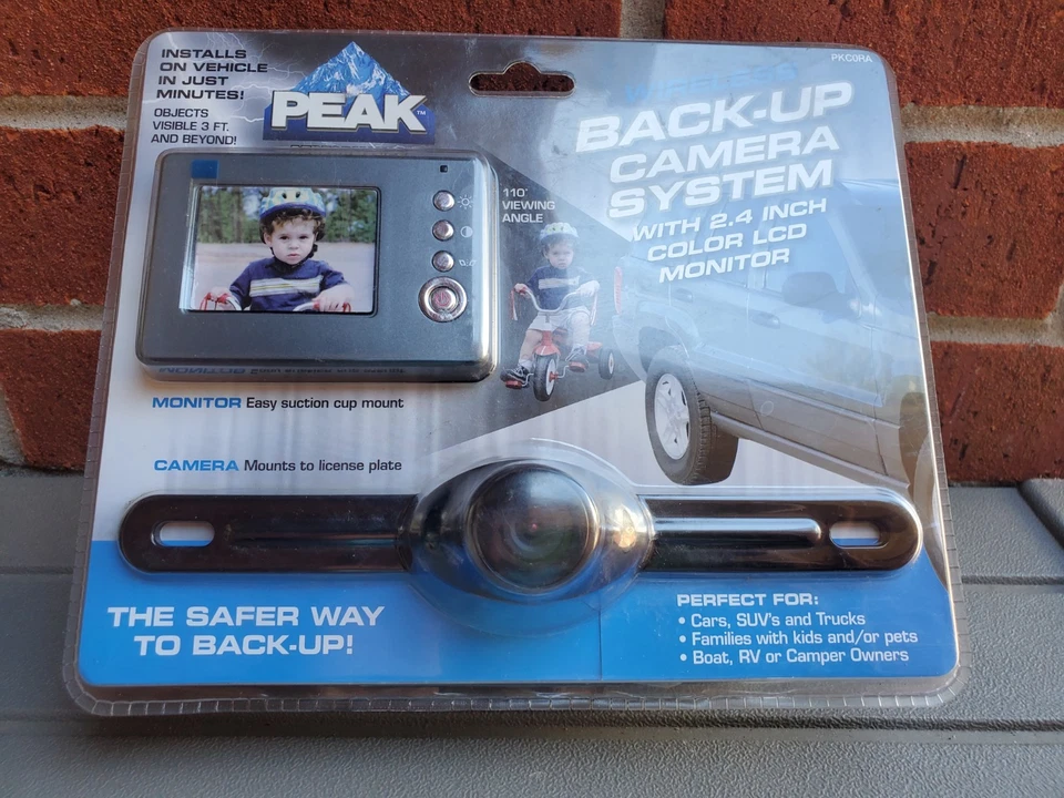 Wireless Vehicle Back Up Camera System 2.4" LCD Color Monitor Night Vision Peak - Image 2 of 4