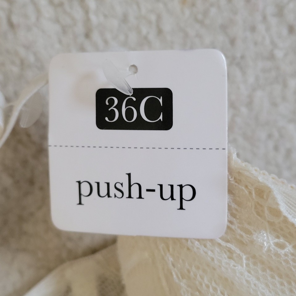 NWT Rene Rofe Size 36C Push-up Padded Underwire Lace Adjustable ...