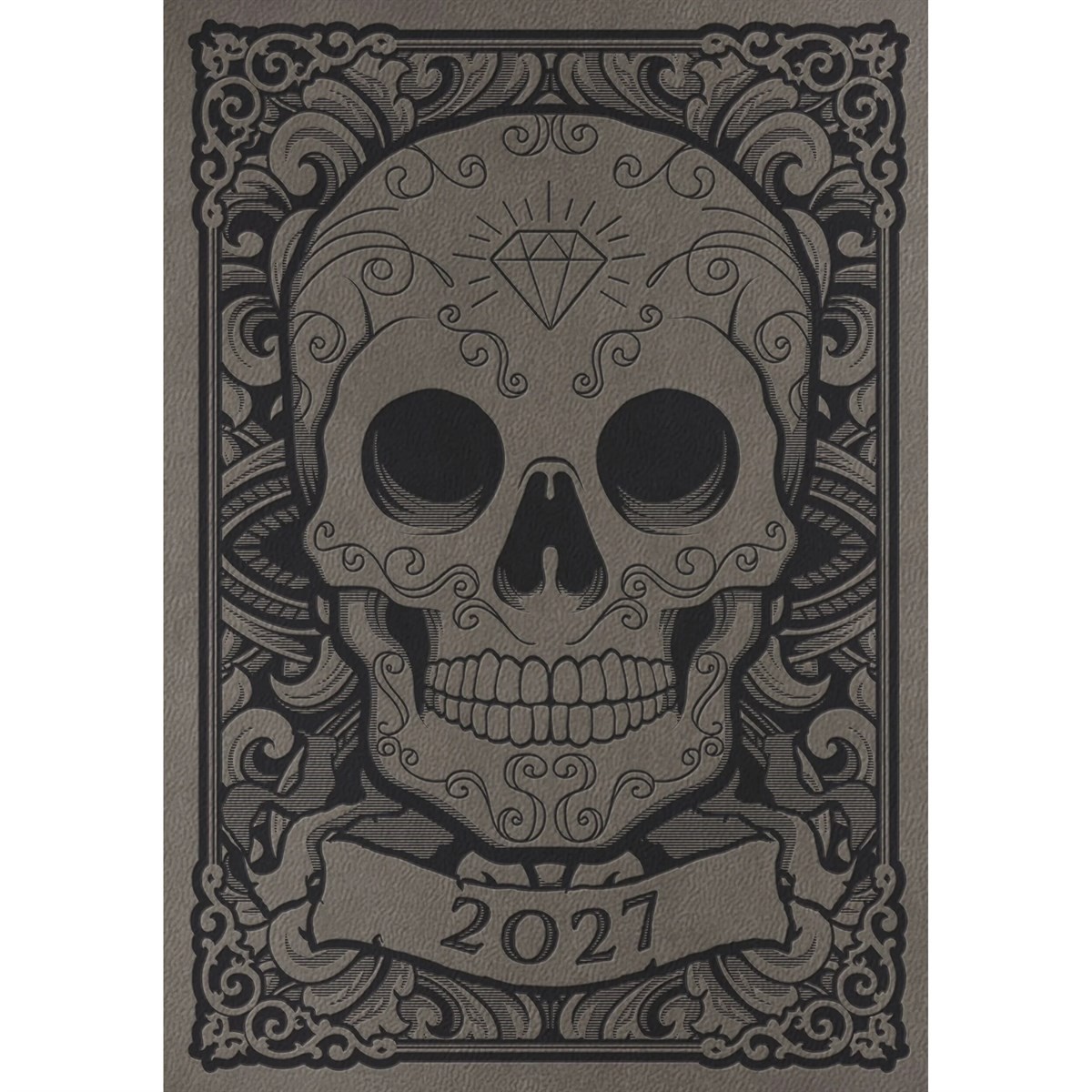 Skull A5 Diary 2027, General Diaries, Week To View, Art, Gift