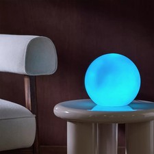 HABITAT LOUIE Glass Globe Table Lamp Blue Hardly Used