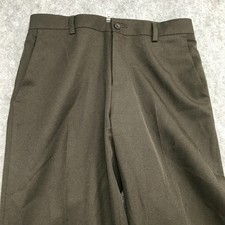 Kenneth Cole Reaction Pants Mens Size 32 x 32 Flat Front Relaxed Trouser Cuffed