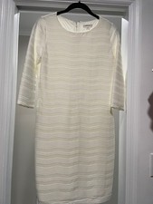 Calvin Klein Long Sleeve White Dress, Excellent Condition