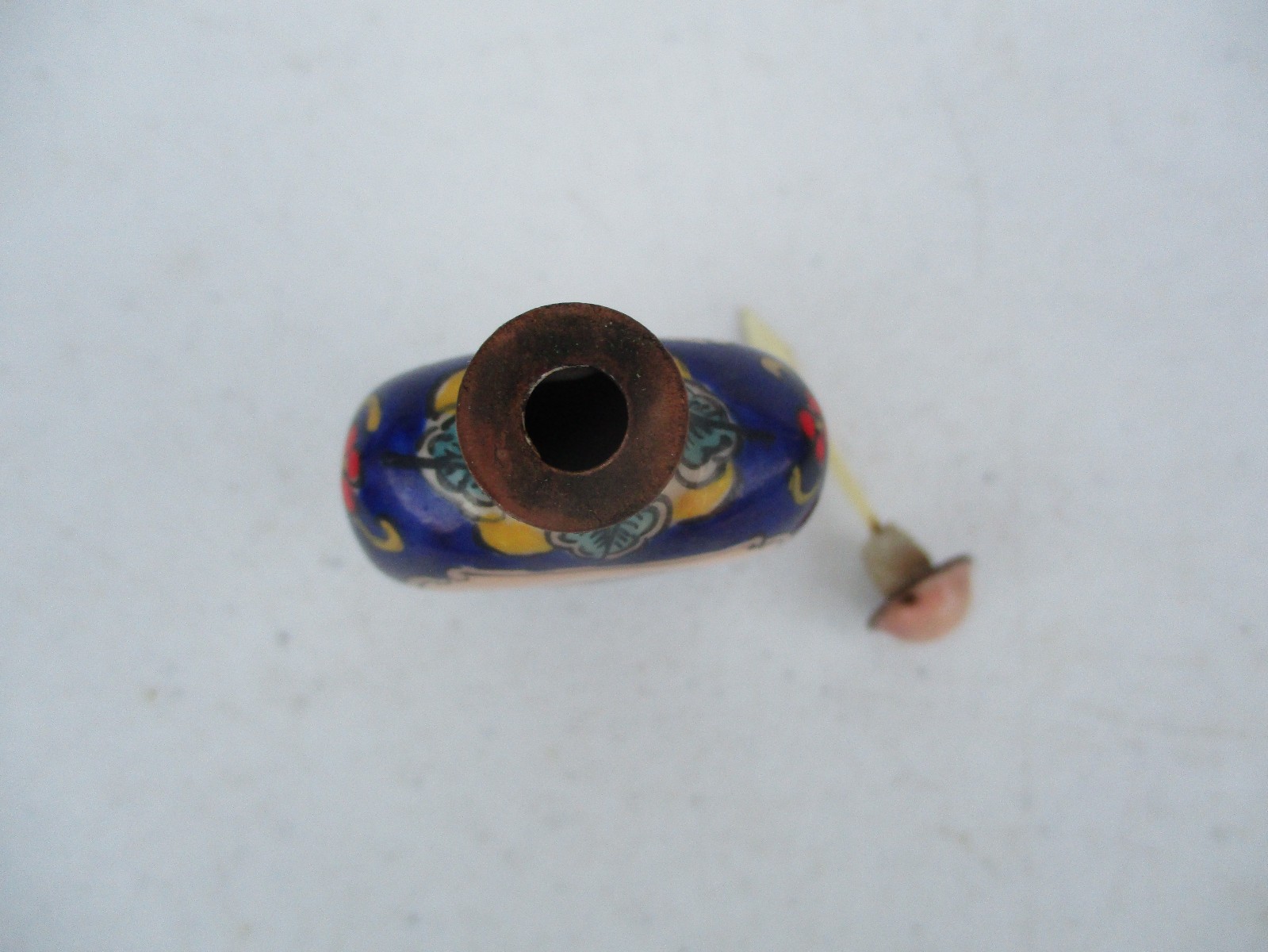 Chinese Porcelain Snuff Bottle Giant Orange / Lemon Harvest & Donkey Ride