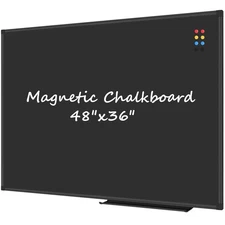 Lockways Magnetic Chalk Board 48" x 36" | Wall Mounted Chalk Black Bulletin B...