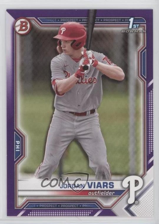 2021 Bowman Draft Purple 245/250 Jordan Viars #BD-132 1u6