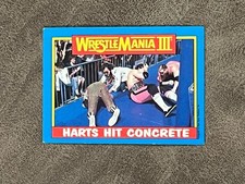 1987 Topps WWF Harts Hit Concrete The Hart Foundation #57 NM HOF Rookie RC!