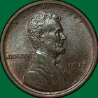 1917 Lincoln Wheat Cent Choice Almost Uncirculated AU+/UNC Coin #34026