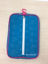 Retired American Girl Doll Star Garment Bag Blue  Pink Zipped Hanging 11 x 8"