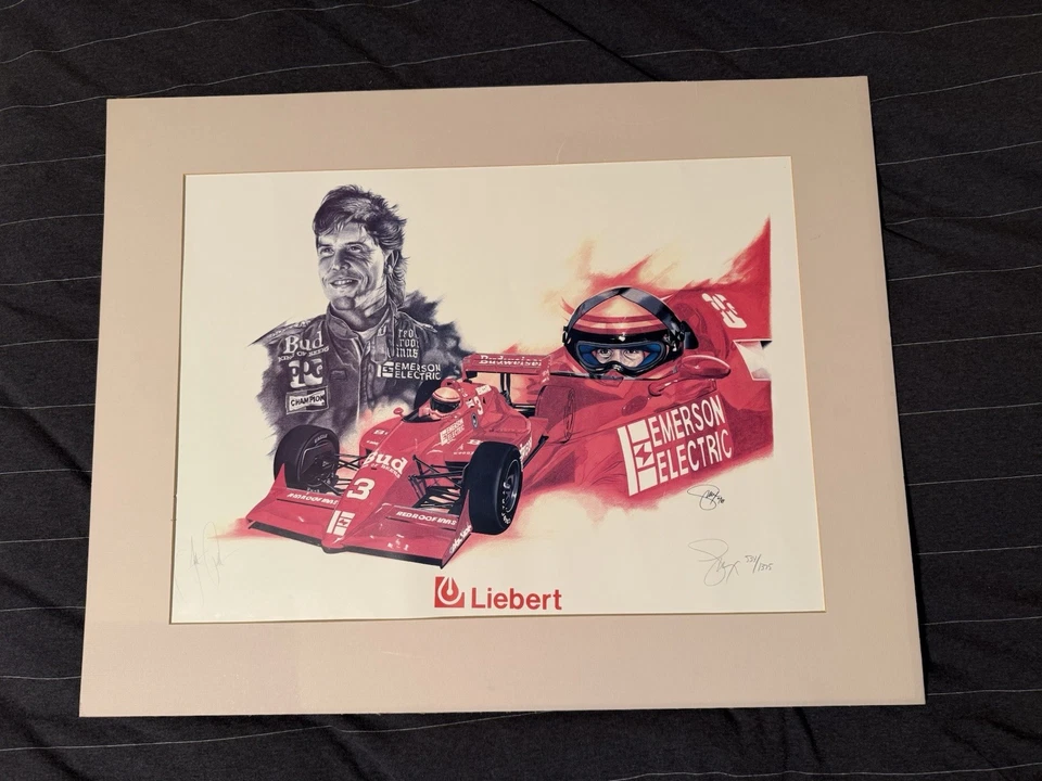 Vintage Scott Pruett Signed Racing Art Print 534/1375 Emerson Electric Bud Car - Image 4 of 4