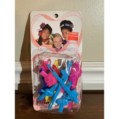 Vintage Edward Jay Accessories Hair Clips Barrettes 80s 90s Multi Color Set NIP