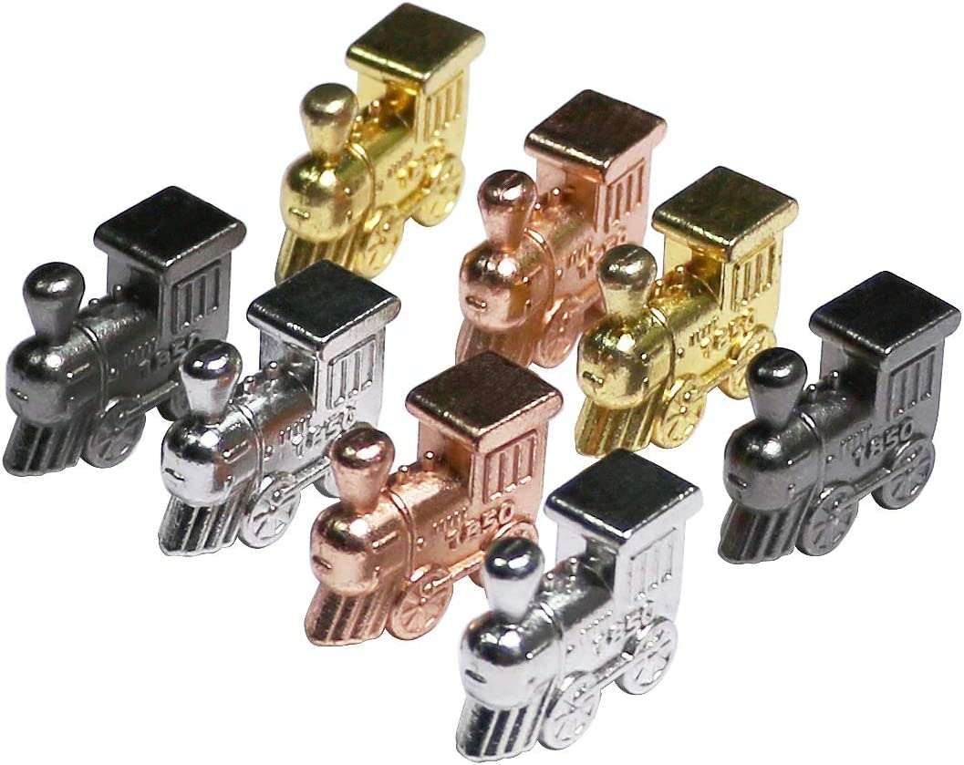 Train Markers for Mexican Train Dominoes Game Set of 8-4 Individual Colors Di-image