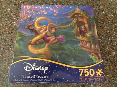 Disney Rapunzel Tangled 750 Piece Jigsaw Puzzle Thomas Kinkade Ceaco Sealed New
