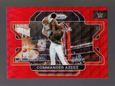2022 PRIZM WWE RED RUBY WAVE #89 COMMANDER AZEEZ RAW