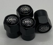Volvo XC40 XC60 XC70 XC90 V60 S60 S40 C70 Aluminum Valve Cap BLACK Wheel Tyre