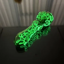 Luminous Glass Smoking Pipe, 4.72" Luminous Twisted Wire Glass Tobacco Pipes, Po