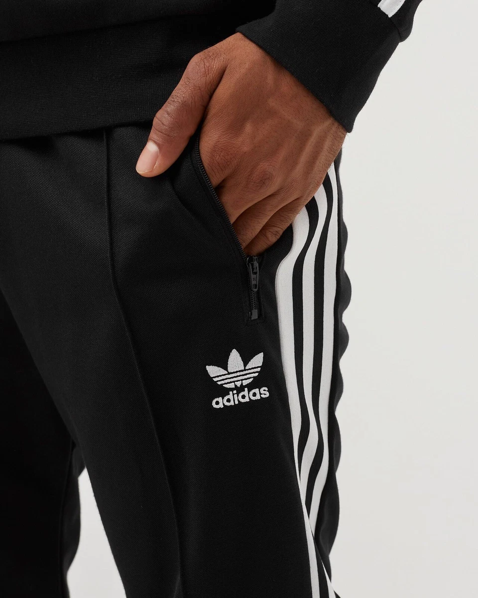 Adidas Beckenbauer TP Men s Soccer Athletic Bottoms Black Jogger Track Pant 115