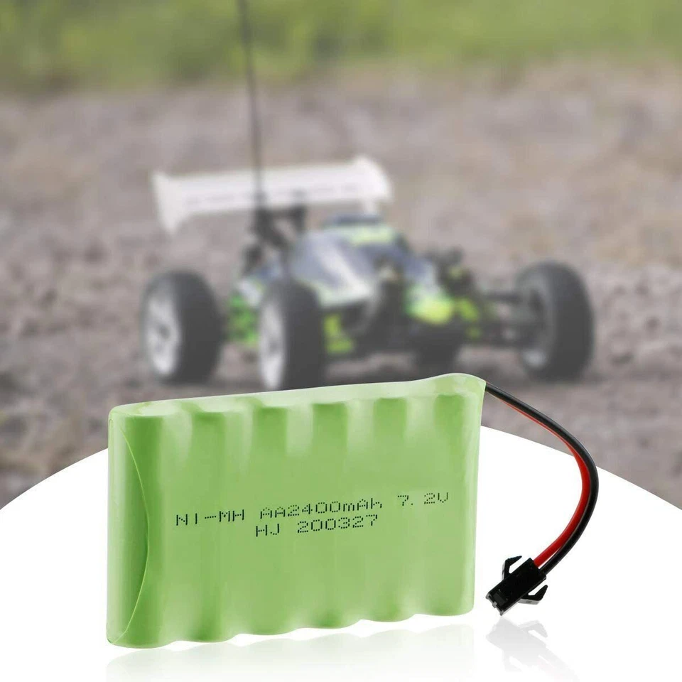 SM-2P Plug 7.2V 2400mAh AA Ni-MH Battery with USB Charger Cable for RC Car Truck - Image 4 of 4