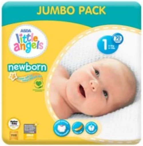 ASDA Little Angels Newborn Nappies Size 1 Big Saver Pack eBay