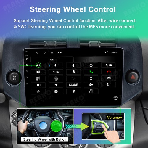 For Toyota RAV4 2007-2011 Android 13 Carplay Car Radio GPS Navi RDS Wi-fi Stereo - Picture 6 of 17
