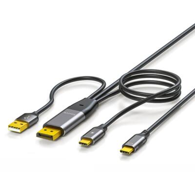Displayport/HDMI to USB C Cable 4k@60hz with USB Power Support Touch Display