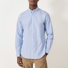 Image of Crew Clothing SKY BLUE SLIM FIT COTTON OXFORD SHIRT size XXL, RRP £59 (a4)