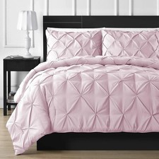 8 Pcs Diamond Pink Bed Sheet Set With Quilt, Pillow And Cushions Covers