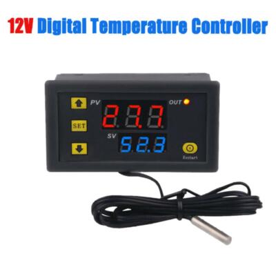DC 12V 20A Digital Temperature Controller Switch Probe Thermostat Control F H6K9