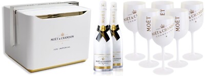 Moet & Chandon Ice Champagner Hochzeit VIP Geschenk Box Set (2 x 0.75l) + Gläser