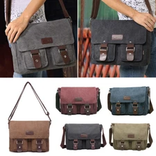 Men Canvas Cross Body Shoulder Messenger Bag School Bags Vintage Travel Satchel↔