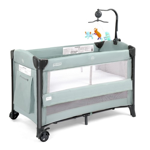 JOYMOR Baby Bassinets Bedside Sleeper with Portable Pack, Mattress, Pocket,Green - Picture 9 of 9