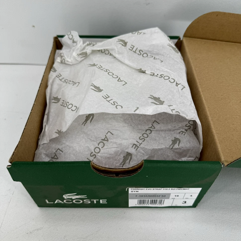 Correa Lacoste Carnaby Evo Infantil Niños Niñas, Rosa Metálico, Talla 4, Nueva Foto 2 de 4