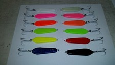 1.5  OZ AND 2 OZ SHAD SLAB SPOONS WITH SEA GUARD HOOKS  FROM LOUIE'S LURES