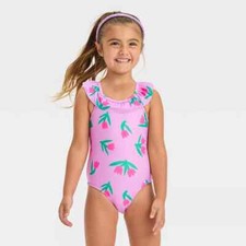 Cat  Jack Baby Girls' Ruffle One Piece Swimsuit Size 12 months