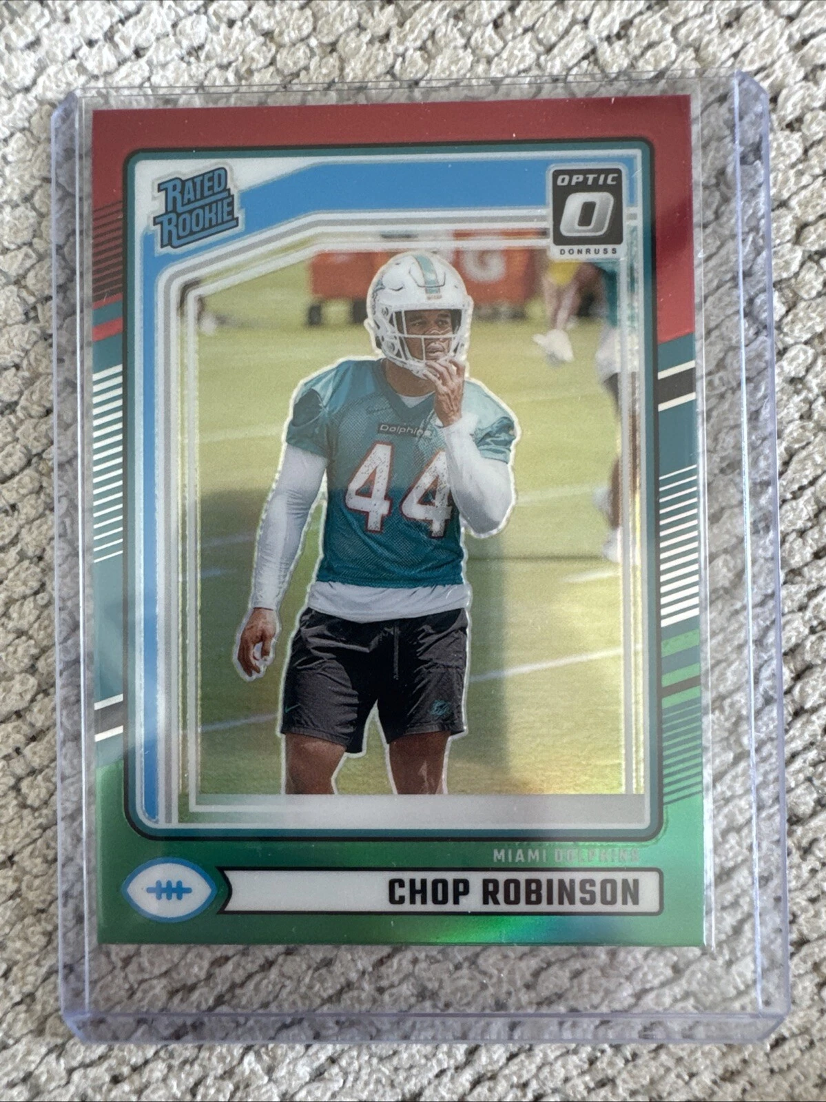 2024 Donruss Optic Rated Rookies Preview Red and Green Chop Robinson Rookie